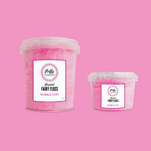 Fairy Floss Gourmet - Bubble Gum 50g Edibles Fluffy Crunch   
