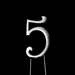 "0-9" Silver Cake Toppers Cake Toppers Sugar Crafty 5  