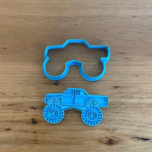 Load image into Gallery viewer, Cookie Cutter &amp; Embosser Stamp - Vehicle Monster Truck Supplies Cookie Cutter Store   