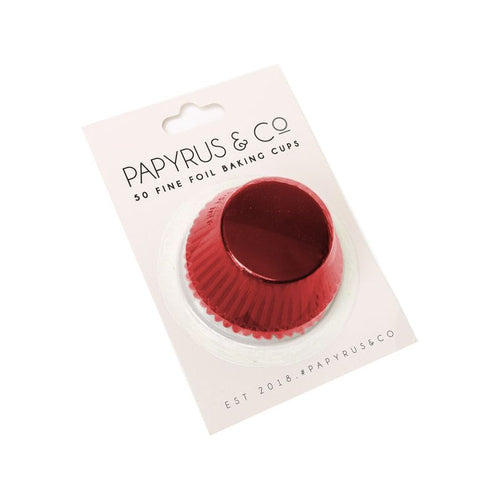 Foil Baking Cups Standard 50pk Red Bakeware Papyrus & Co   