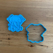 Load image into Gallery viewer, Cookie Cutter &amp; Embosser Stamp - Elephant Sitting Style #1 Supplies Cookie Cutter Store   