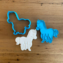 Load image into Gallery viewer, Cookie Cutter &amp; Embosser Stamp - Farmyard Horse Supplies Cookie Cutter Store   