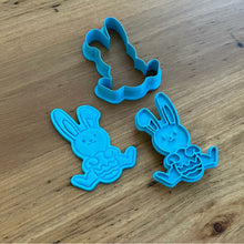 Load image into Gallery viewer, Cookie Cutter &amp; Embosser Stamp - Easter Bunny With Egg Supplies Cookie Cutter Store   