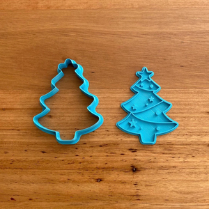 Cookie Cutter & Embosser Stamp - Christmas Tree style #2 Supplies Cookie Cutter Store   