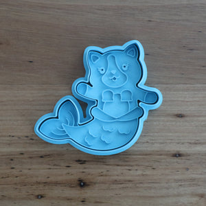 Cookie Cutter & Embosser Stamp - Mercat Mermaid Cat Supplies Cookie Cutter Store   