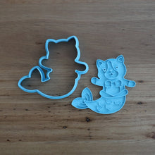 Load image into Gallery viewer, Cookie Cutter &amp; Embosser Stamp - Mercat Mermaid Cat Supplies Cookie Cutter Store   