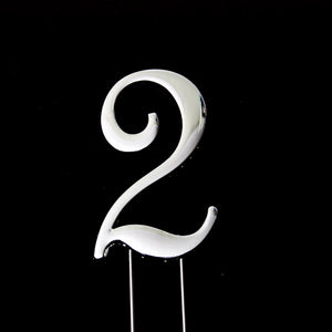 "0-9" Silver Cake Toppers Cake Toppers Sugar Crafty 2  