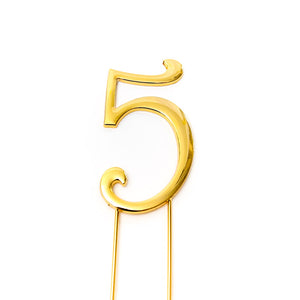 "0-9" Gold Cake Toppers Cake Toppers Sugar Crafty 5  