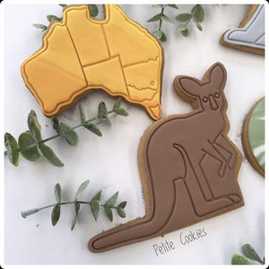 Cookie Cutter & Embosser Stamp - Australian Animal Kangaroo Style #1 Supplies Cookie Cutter Store   