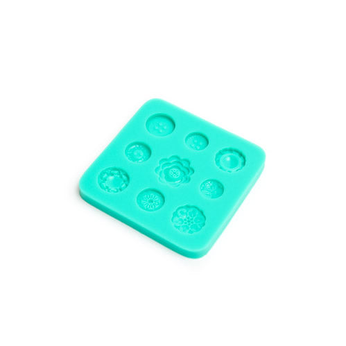Silicone Mould - Button & Flower Centres Supplies Bake Group   