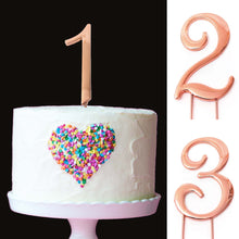 Load image into Gallery viewer, &quot;0-9&quot; Rose Gold Cake Toppers Cake Toppers Sugar Crafty   